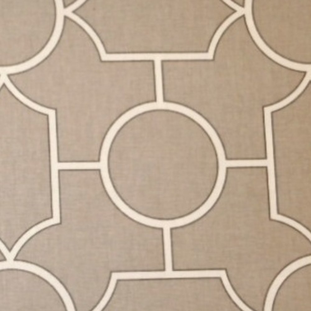Cotton Geometric Baldwin Graphite Fabric